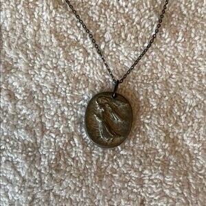 Chic Silver Angel Pendant Necklace
